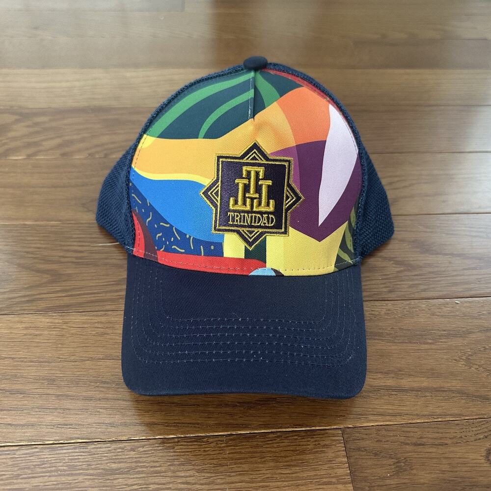 Trinidad Espiritu Series No. 3 Adjustable Hat Blue Mesh/Colorful Print Cigar NEW